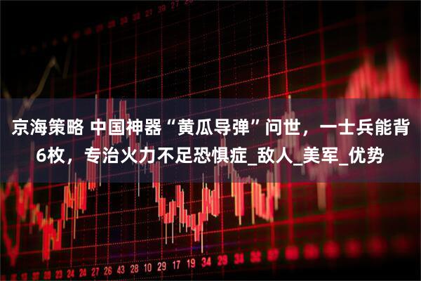 京海策略 中国神器“黄瓜导弹”问世，一士兵能背6枚，专治火力不足恐惧症_敌人_美军_优势
