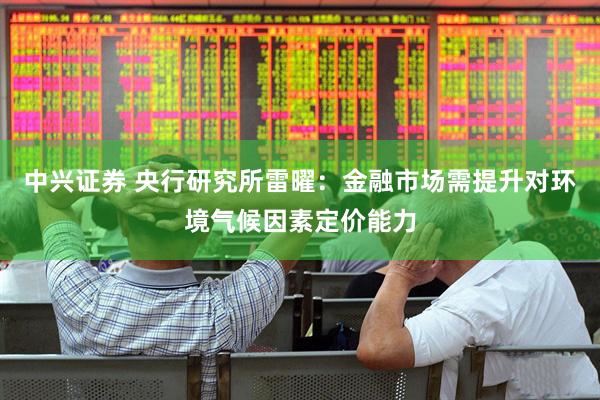 中兴证券 央行研究所雷曜：金融市场需提升对环境气候因素定价能力