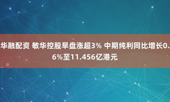 华融配资 敏华控股早盘涨超3% 中期纯利同比增长0.6%至11.456亿港元